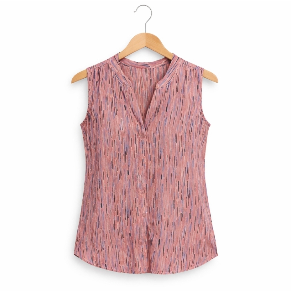 Zac & Rachel Orange Sleeveless Blouse Sz XL
